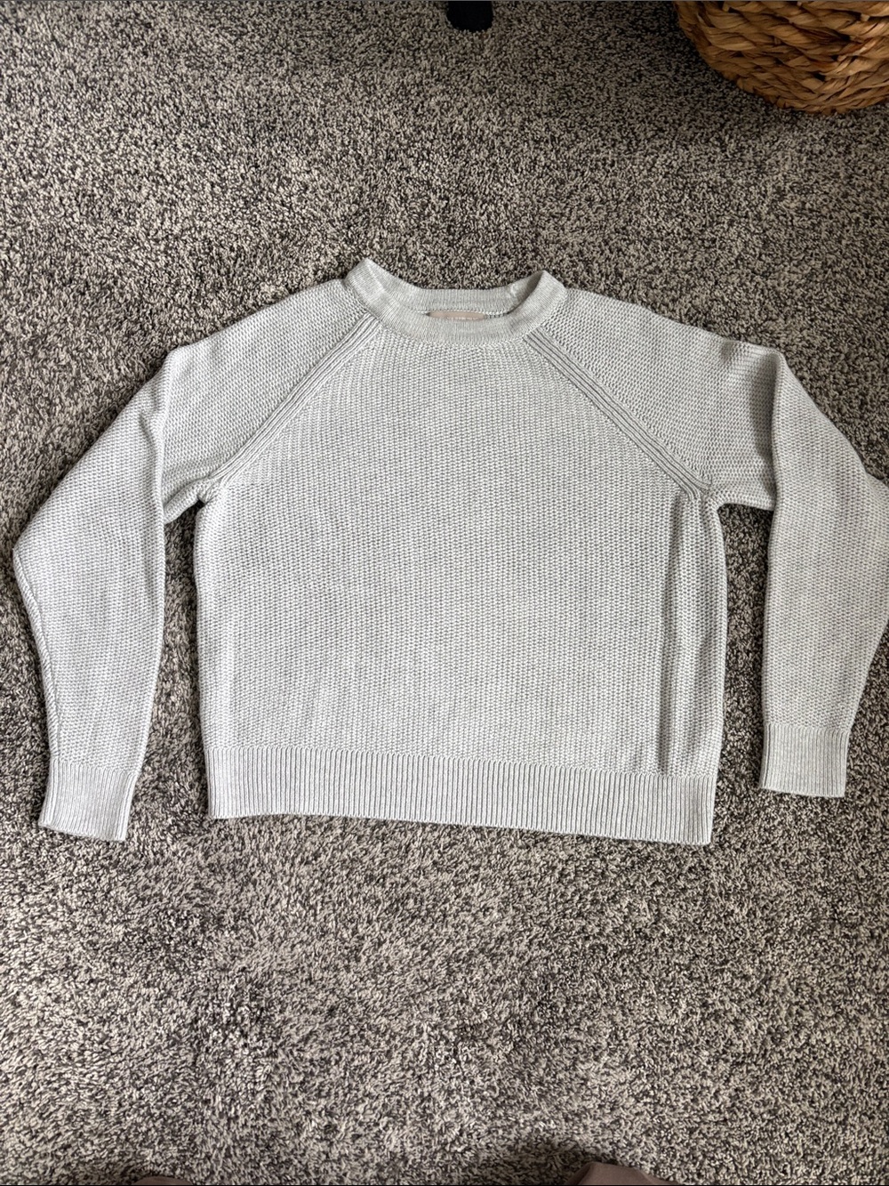 Banana Republic Lightweight Crewneck Sweater in Light Gray